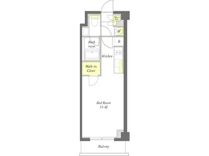 プライムメゾン下北沢(ワンルーム/3階)の間取り写真