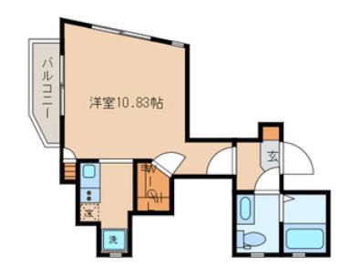 パークスデュオ吉祥寺(1K/2階)の間取り写真