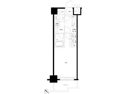 ルーブル住吉弐番館(1K/11階)の間取り写真