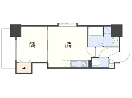 ESTELA桶屋町(1LDK/10階)の間取り写真