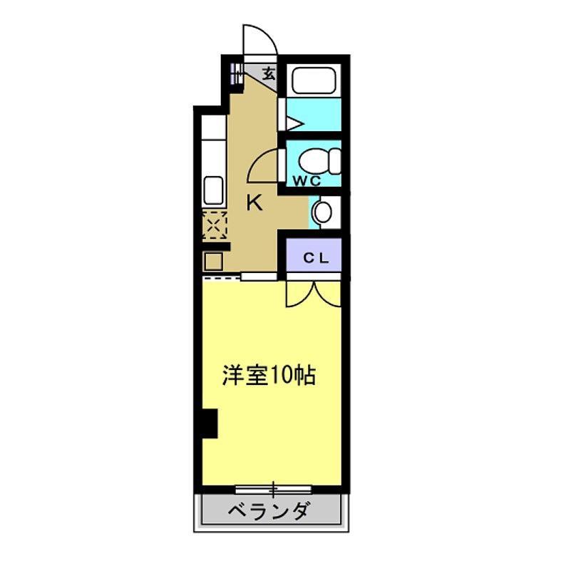 アルカサール(1K/3階)の間取り写真