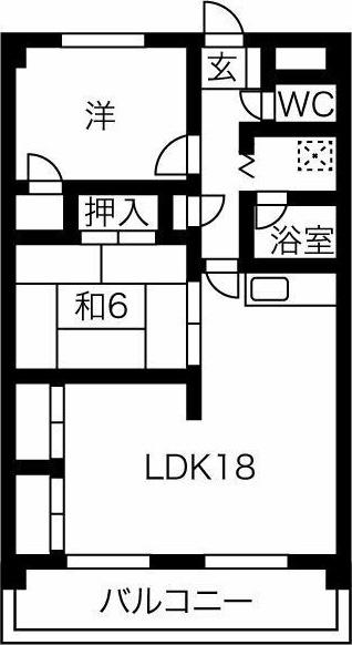 メゾンド・フルール(2LDK/1階)の間取り写真