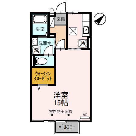 サンフラワーM(ワンルーム/1階)の間取り写真