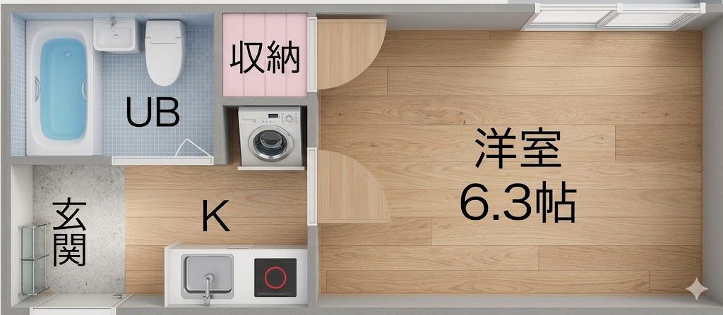 ピソピッコロ(1K/2階)の間取り写真
