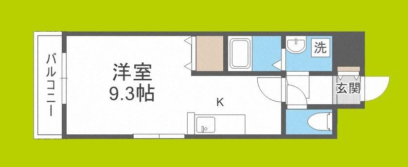 エクセレント上新20(ワンルーム/3階)の間取り写真