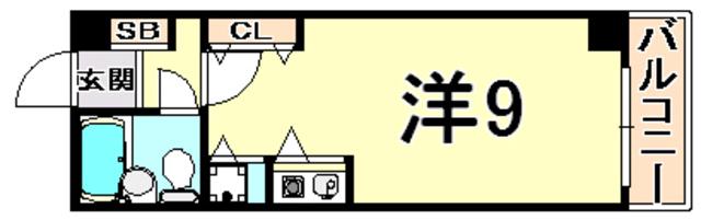 ロイヤルハイツつかしん(ワンルーム/6階)の間取り写真