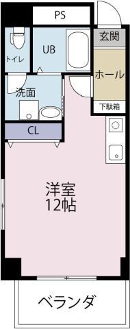 モンテリザイア末広(ワンルーム/5階)の間取り写真