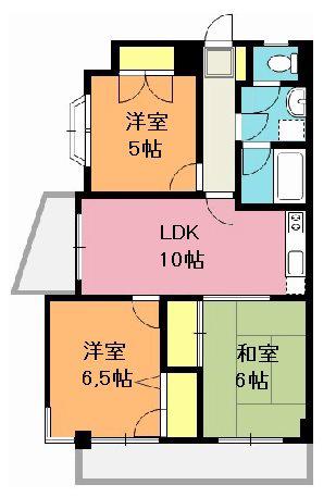 ガーデンヒルズベルーナ(3LDK/2階)の間取り写真