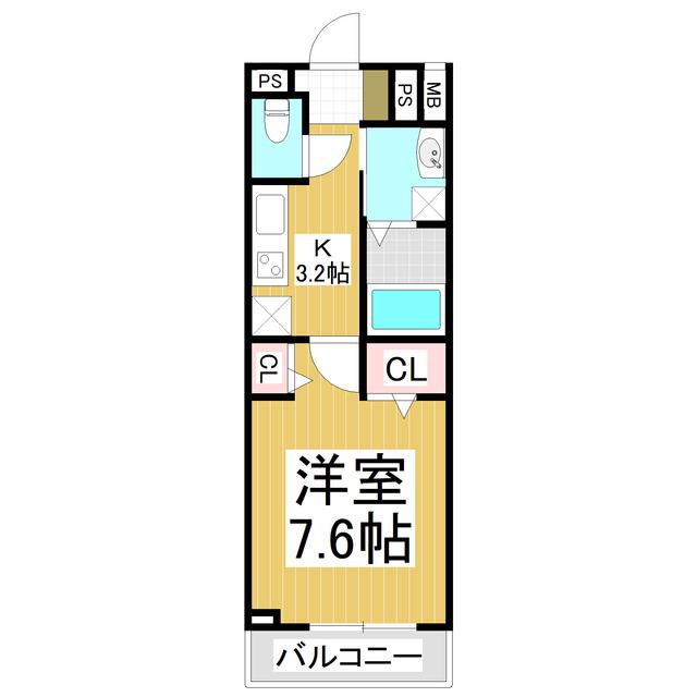コンフォーティア小柴見(1K/1階)の間取り写真