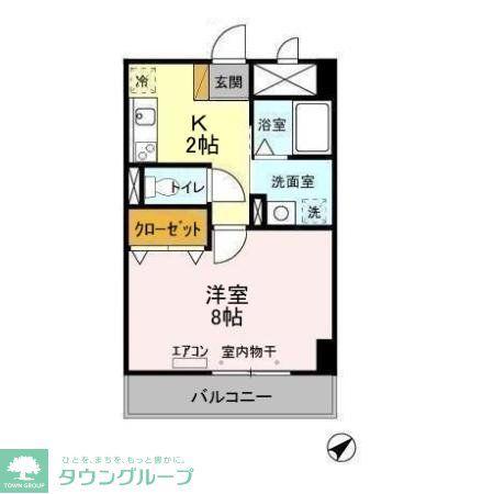 アルバ南柏(1K/5階)の間取り写真
