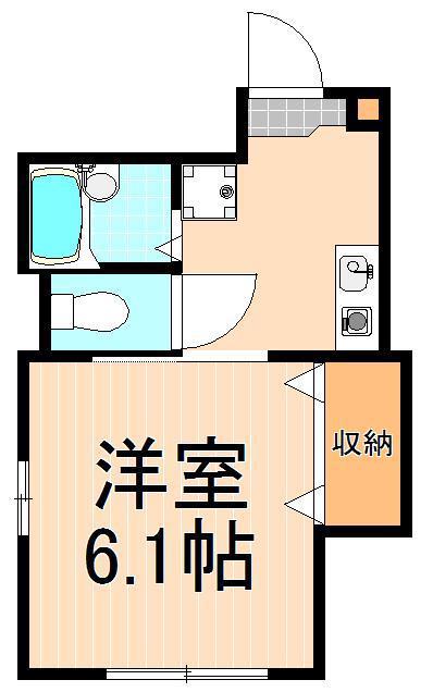 クレセール雅(1K/1階)の間取り写真