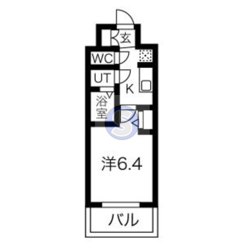 ファステート京都西院パール(1K/5階)の間取り写真