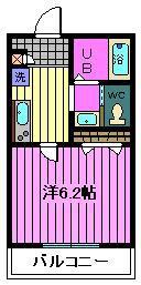 キャメル日進町(1K/3階)の間取り写真