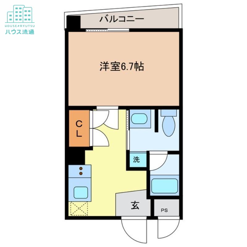 Jプレイス宝町(1K/3階)の間取り写真