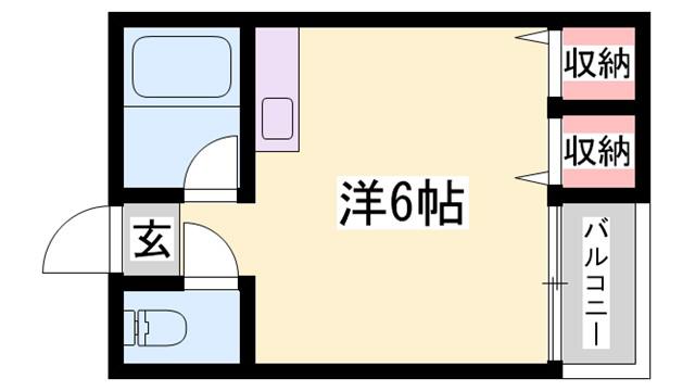 モアセゾンII(ワンルーム/2階)の間取り写真