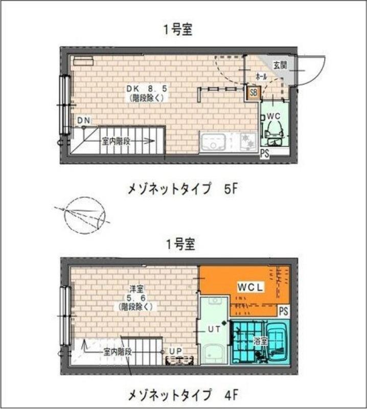 PARTIRE N21(1LDK/5階)の間取り写真