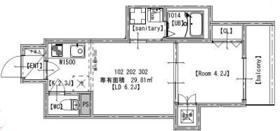 AND FELIZ(1LDK/1階)の間取り写真