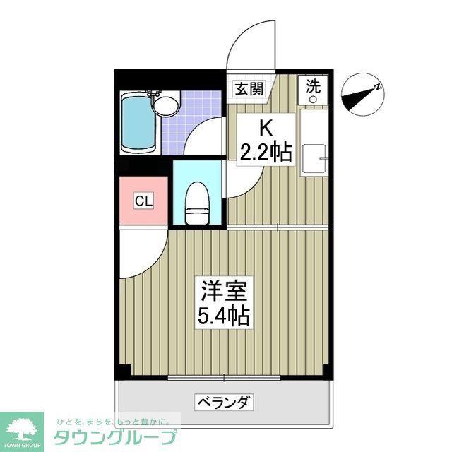 リエス伊勢原(1K/3階)の間取り写真