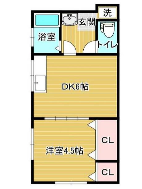 パークスクエア学芸大学(1DK/4階)の間取り写真
