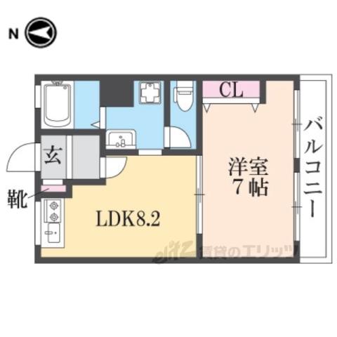ハイツ77(1LDK/2階)の間取り写真