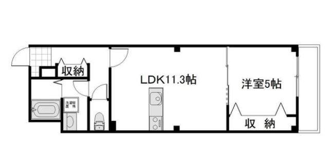 ユーティリティホームI 102(1LDK/1階)の間取り写真