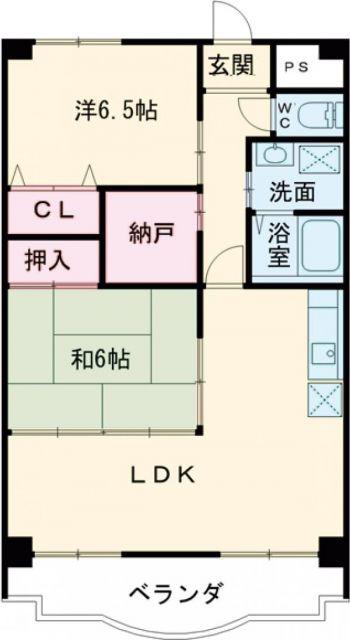 みゆきサンプラザ(2SLDK/2階)の間取り写真