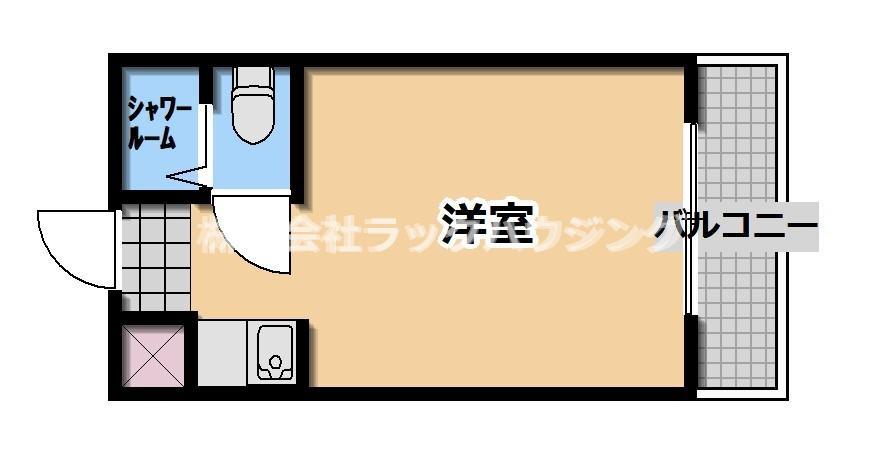 アインス蒲生(ワンルーム/3階)の間取り写真