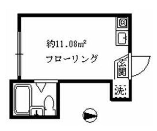 ライフピア東中野A棟(ワンルーム/1階)の間取り写真