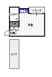 ハイツイチバン(ワンルーム/2階)の間取り写真