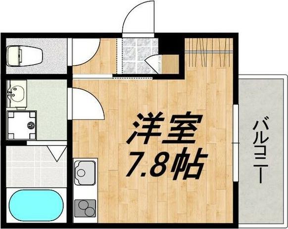LECOCON熱田(ワンルーム/3階)の間取り写真