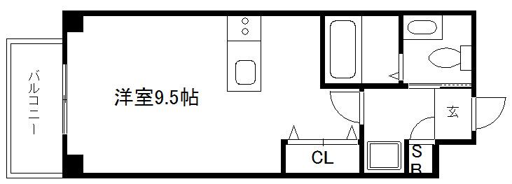 KYOTO HOUSE西洞院(1K/2階)の間取り写真