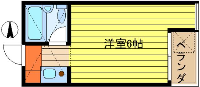 ブルーメ花畑26(ワンルーム/1階)の間取り写真
