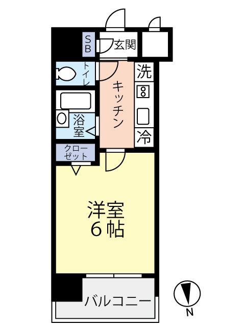 グランヴァン中野江古田(1K/7階)の間取り写真