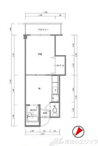 プレアール正雀II(1DK/1階)の間取り写真
