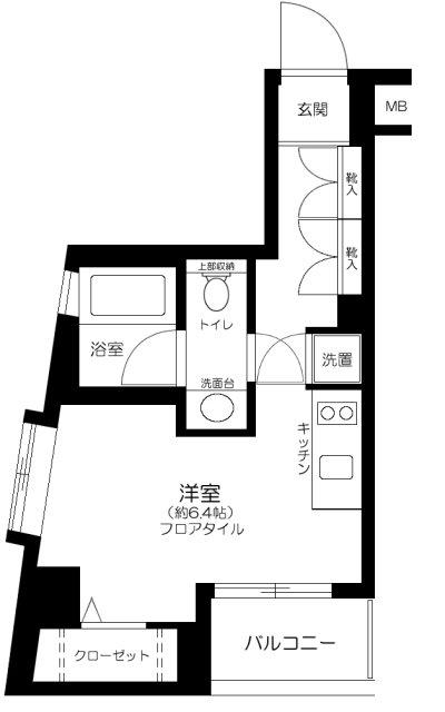 セジョリ早稲田(ワンルーム/2階)の間取り写真