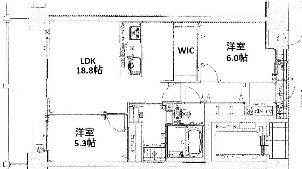 アルファステイツ野田III(2LDK/8階)の間取り写真