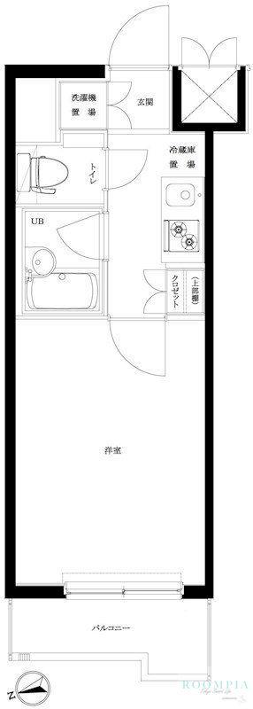 ルーブル北新宿(1K/9階)の間取り写真