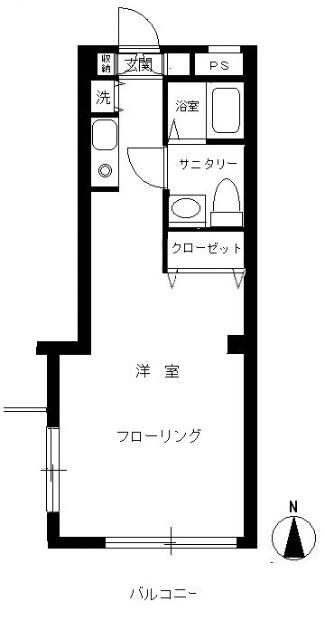 ギャラリーマサ(ワンルーム/2階)の間取り写真