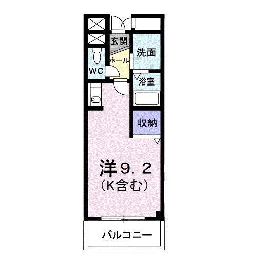 レジデンス S.U(ワンルーム/1階)の間取り写真
