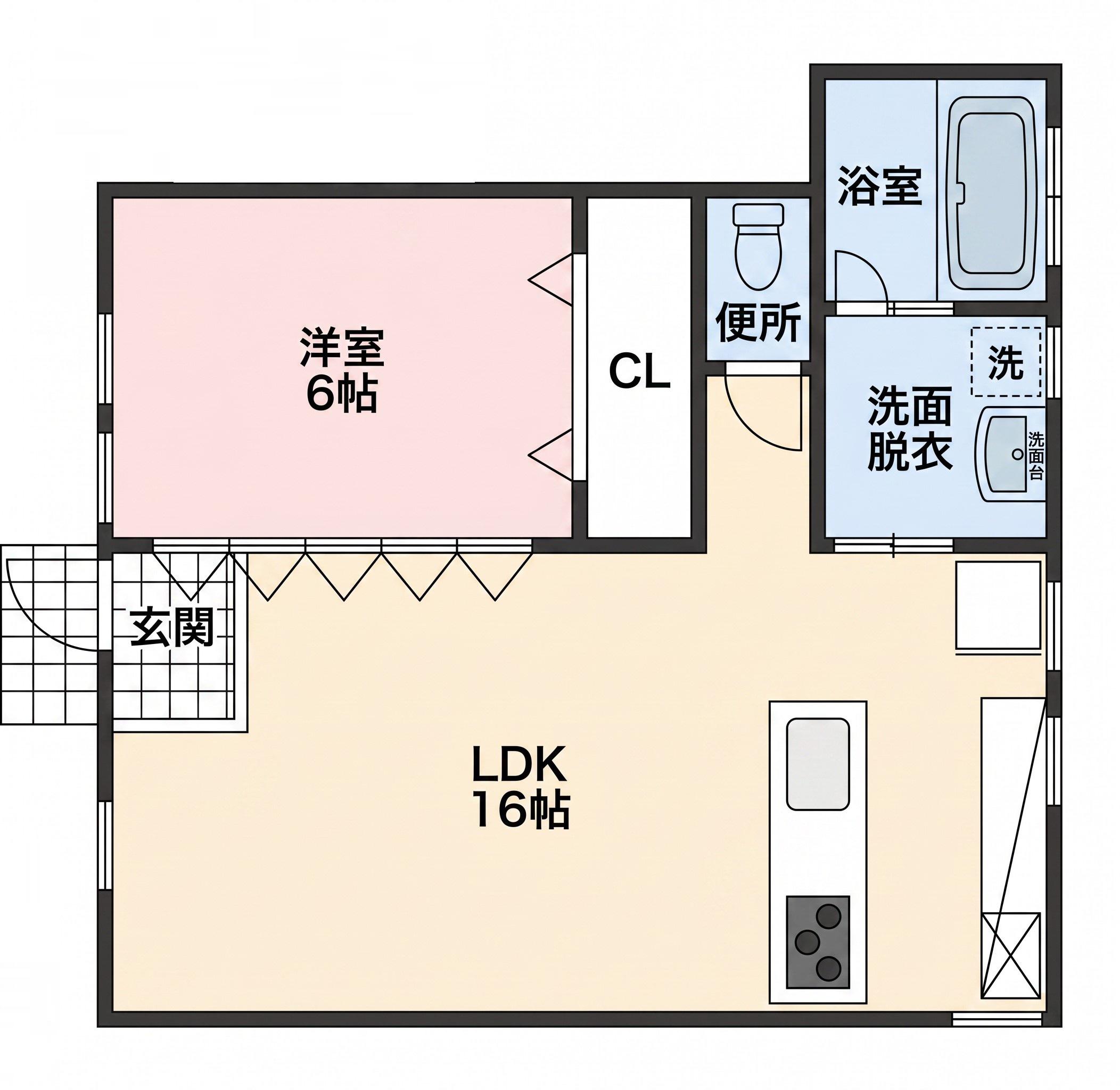 松伏町松伏タウンハウス(1LDK/1階)の間取り写真