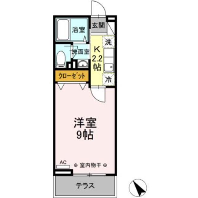 レジデンス甲州街道Ⅰ(1K/3階)の間取り写真