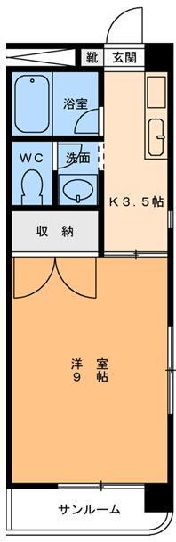 フレンドリーNO.1(1K/1階)の間取り写真