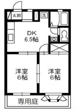アーバン光 II(2DK/1階)の間取り写真