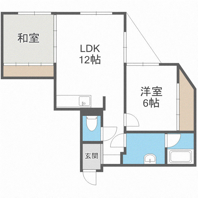エレクトリシティズィ(2LDK/5階)の間取り写真