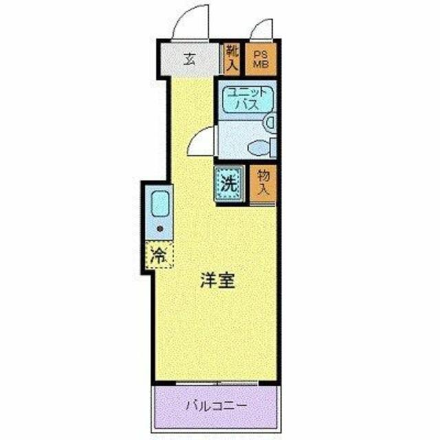 スカイコート世田谷用賀(ワンルーム/5階)の間取り写真