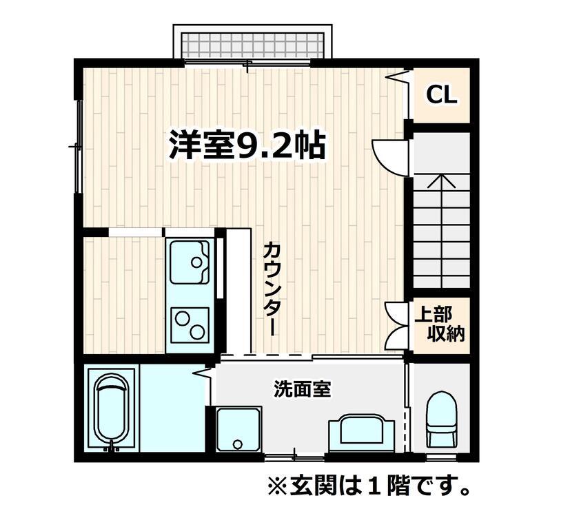 クレイモアII(ワンルーム/2階)の間取り写真