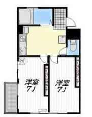 QUANT(2K/3階)の間取り写真