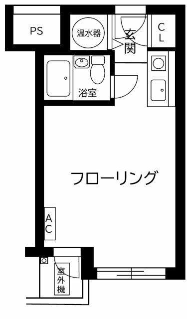 プライム赤坂(ワンルーム/2階)の間取り写真