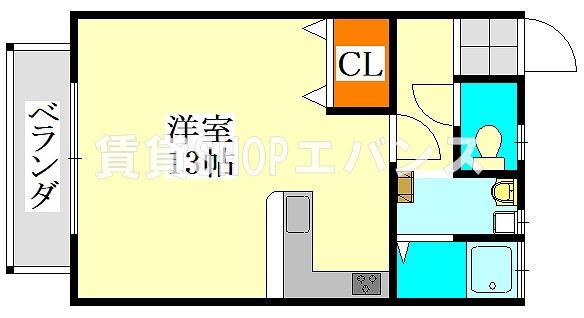 メゾンセレーナ(ワンルーム/2階)の間取り写真