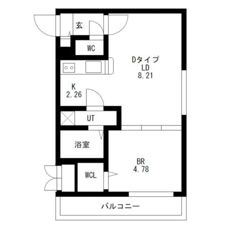 プリヴィエール旭町(1LDK/4階)の間取り写真